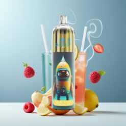 JNR Rocket-X 12400 Puffs Norge grossist Justerbar luftstrøm RGB lys Blå Bringebær Lemonade 25ml Type-C Lading