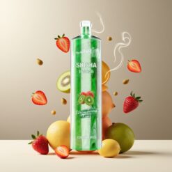 JNR Shisha Hookah 12000 Puffs Norge Grossist – Jordbær/Kiwi (750mAh, 24ml, 0.6 Ohm, Type-C)