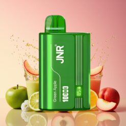 JNR Tank 10000 Puffs Engangs Vape Grønneple Fersken Pære Norge grossist – Justerbar luftstrøm, 650mAh, 20ml, Type-C