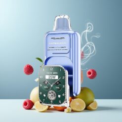 JNR VapeWatch 30000 Puffs Norge Grossist – Blå Bringebær Is – 19mL/5% – 1000mAh – Type-C
