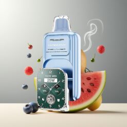 JNR VapeWatch 30000 Puffs Norge Grossist – Blåbær Vannmelon, 19mL/1000mAh, 5%, Dual Mesh Coil, Type-C
