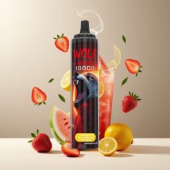 JNR Wolf Niplo 10000 Puffs Norge grossist – Jordbær Vannmelon Lemonade (20ml, 650mAh, Type-C)