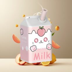 LAVIE Milk 7000 Puffs Engangs Vape Fersken Juice Norge Grossist – 16ML, 600mAh, Type C, 0/2/5% Nikotin