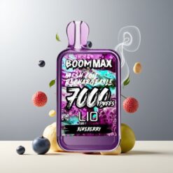 LIO BOOM MAX 7000 Puffs Engangs Vape Blåbær Norge grossist – 15ml, 50mg, Type-C, 650mAh
