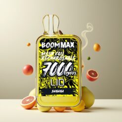 LIO BOOM MAX 7000 Puffs Engangsdamper Banan Norge grossist – 15ml, 50mg, 650mAh, Type-C