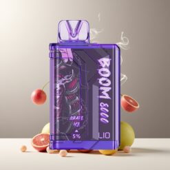 LIO BOOM PRO 8000 Puffs Norge grossist Disposable Vape Grape Is 15ml 5% Nikotin Type-C Lading