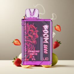 LIO BOOM PRO 8000 Puffs Norge grossist Disposable Vape Jordbær Kiwi Is 15ml 5% Nikotin Type-C Lading 650mAh