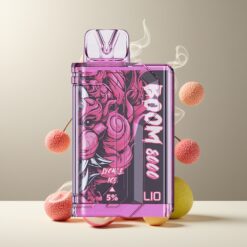 LIO BOOM PRO 8000 Puffs Norge grossist Disposable Vape Lycheeis (Litchi) 15ml 5% Nikotin Type-C Lading 650mAh Mesh Coil