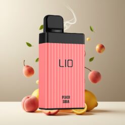 LIO BOXX 4000 Puffs Engangs Vape Fersken Brus Norge Grossist – 10ml, 650mAh, Type-C