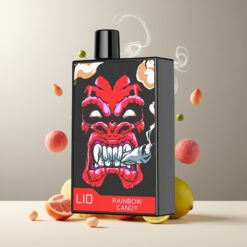 LIO CAPO 4500 Puffs Engangs Vape Regnbue Godteri Norge Grossist – 12ml, 600mAh, Type-C
