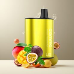 LIO COMMA 5000 Puffs Engangs Vape Mango Pasjonsfrukt Norge Grossist – 900mAh, 15 ml, Type-C
