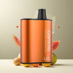 LIO COMMA 5000 Puffs Engangs Vape Mango Vannmelon Norge Grossist – 15 ml, 900mAh, Type-C