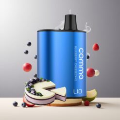 LIO COMMA 5000 Puffs Norge Grossist Engangs Vape Blåbær Cheesecake 15ml 900mAh Type-C
