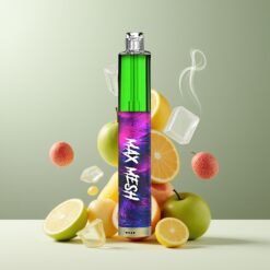 LIO Max Mesh 3000 Puffs Engangs Vape Norge Grossist – Grønneple Mentol Is (10mL, 1000mAh, 0.6Ω Mesh)