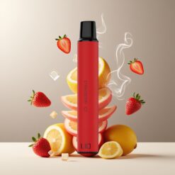 LIO Mini 600 Puffs Engangs Vape Jordbær Is Norge Grossist – 400mAh, 2ml, 20mg Nikotin