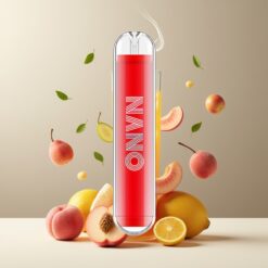 LIO NANO X2 800 Puffs Engangs Vape Fersken Brus Norge Grossist – 2ml, 500mAh, 0mg/16mg/19mg