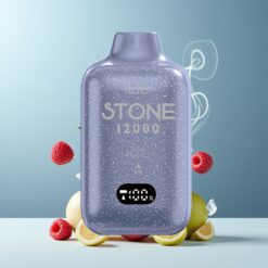 LIO Stone 12000 Puffs Engangs Vape Blå Bringebær Is Norge Grossist – 18ML, Type-C, 550mAh