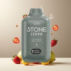 LIO Stone 12000 Puffs Engangs Vape Jordbær Brasilbær Norge Grossist – 18ML, Type-C, 550mAh