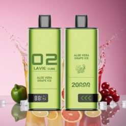 Lavie Cube 20000 Puffs Engangs Vape Aloe Vera Drue Is Norge Grossist – 28ML, 2%/5% Salt Nicotine, Type C
