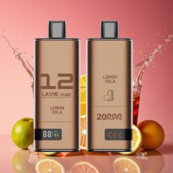 Lavie Cube 20000 Puffs Engangs Vape Lemon Cola Norge grossist – 28ML, 2%/5% Salt Nicotine, Type C