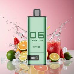 Lavie Cube 20000 Puffs Engangs Vape Mint Is Norge grossist – 28ML, 5% Salt Nikotin, Type C