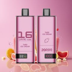 Lavie Cube 20000 Puffs Engangsvape Taro Iskrem Norge Grossist – 28ML, 2%/5% Salt Nicotine, Type C
