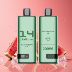 Lavie Cube 20000 Puffs Engangsvape Vannmelon Is Norge Grossist – 28ML, 2%/5% Salt Nicotine, Type C