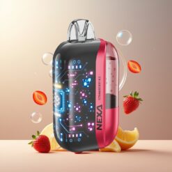 NEXA Ultra 50K Disposable Vape Jordbær Is Norge grossist – 20ml, 800mAh, 5% Nikotin, 0.9ohm Dual Mesh, 3D-skjerm, Type-C