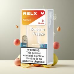 RELX Pod Pro 2 Norge Grossist - Banan Frost (3%/5% nikotin, 1.9ml, 600 puff, 2/3 poser, 3 spenningsmoduser)