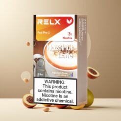 RELX Pod Pro 2 Norge Grossist – Haselnøtt Latte (1.9ml, 600 puffs, 3%/5% nikotin, 3 strømtilpasninger)