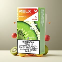 RELX Pod Pro 2 Norge Grossist Kiwi Blast – 3%/5% Nikotin, 600 puffer, 1.9ml, 3 spenningsmoduser (5.5W/6.5W/8W), 2/3 podder/pakke