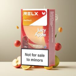 RELX Pod Pro 2 Norge grossist Juicy Apple Eple med 1.9ml, 600 puffs, 3%/5% nikotin, 3 strøminnstillinger