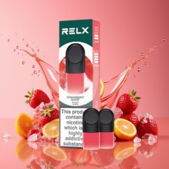 RELX Pod Pro Norge grossist Jordbærsmak Vape-enhet med 1,8% nikotin og 1,9 ml