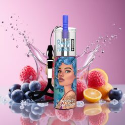 RandM Fumot Original Tornado 10000 Plus Norge Grossist Disposable Vape Blåbær Tyggegummi – 10000 Puff, 20 ml, 850 mAh, Mesh Coil, Type-C, RGB Lys
