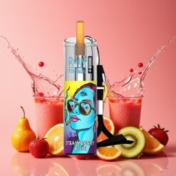 RandM Fumot Original Tornado 10000 Plus Norge grossist Engangs Vape Jordbær Kiwi – 20 ml, 850 mAh, Type-C, RGB, Mesh Coil
