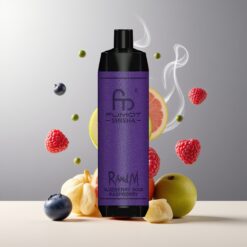 RandM Fumot Shisha 10000 Puffs Norge Grossist - Blåbær & Sur Bringebær, 18ml, Type-C, 0.5% Nikotin