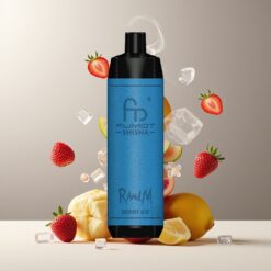 RandM Fumot Shisha 10000 Puffs Norge Grossist Disposable Vape Bær Is med 18ml e-væske, 850 mAh batteri, Type-C
