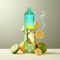 RandM Fumot Tornado 15000 Puffs Engangsvaper Sitron Lime Norge Grossist – 25ml, 850mAh, 0.9 Ohm Mesh, Type-C, LCD