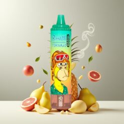 RandM Fumot Tornado 15000 Puffs Norge Grossist – Ananas Is Disposable Vape med 25ml, 850mAh, Mesh Coil, Type-C, LCD