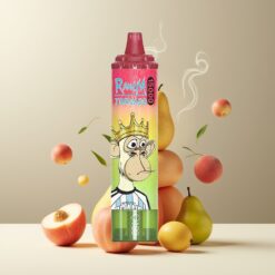 RandM Fumot Tornado 15000 Puffs Norge Grossist Eple Fersken Pære (25ml, 850mAh, Type-C, LCD)