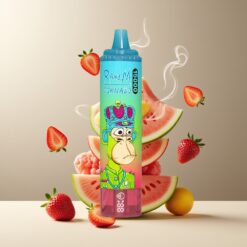 RandM Fumot Tornado 15000 Puffs Norge grossist Disposable Vape Jordbær/Vannmelon (25ml, 850mAh, Type-C, LCD)