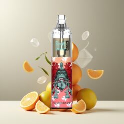 RandM Fumot Tornado 7000 Norge Grossist - 7000 Puffs, 14 ML, 850 MAH, Type-C, RGB, Justerbar Luft, Tangerin Is
