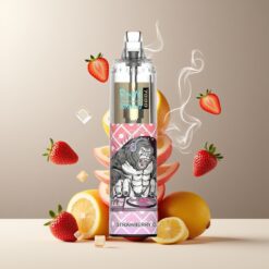 RandM Fumot Tornado 7000 Norge Grossist - 7000 Puffs, 14 ML E-liquid, 850 MAH, Jordbær Is, Air-Adjustable