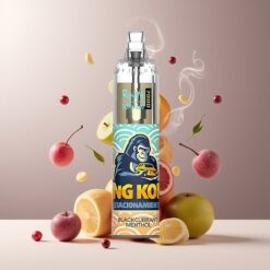 RandM Fumot Tornado 7000 Norge Grossist - 7000 Puffs, 14 ML, Svartsolbær Mentol, Luftjustering, Type-C, RGB