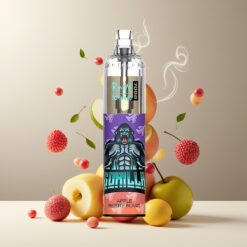 RandM Fumot Tornado 7000 Norge Grossist Engangs Vape Eple Bær Blast – 14 ML, 850 MAH, Mesh Coil, Type-C, RGB Lys, 0-5% Nikotin, Luftjustering