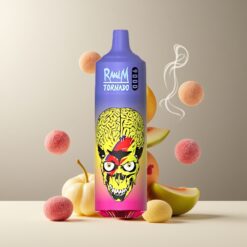 RandM Fumot Tornado 9000 Puffs Engangsvape Skittles Norge grossist – 850 mAh, 18 mL, Mesh Coil, RGB Display, 54 Smaker
