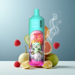 RandM Tornado 9000 Puffs Norge Grossist – Blå Sur Bringebær – 850 mAh, 18 mL, Mesh Coil, RGB Display, 54 Smaker