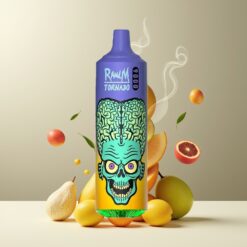 RandM Tornado 9000 Puffs Norge Grossist – Mango (54 Smaker, 18 mL, 850 mAh, Mesh Coil, RGB Display)