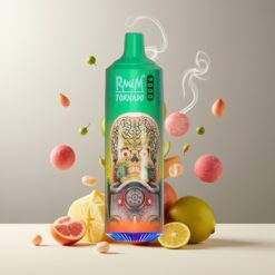 RandM Tornado 9000 Puffs Norge Grossist – Regnbue Godteri (54 Smaker, 18 mL, 850 mAh, Mesh Coil, RGB Skjerm)