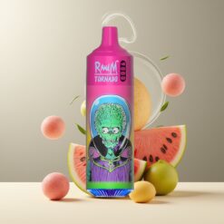 RandM Tornado 9000 Puffs Norge Grossist - Vannmelon Tyggegummi, 18 mL, 850 mAh, Mesh Coil, RGB Display, 54 Smaker
